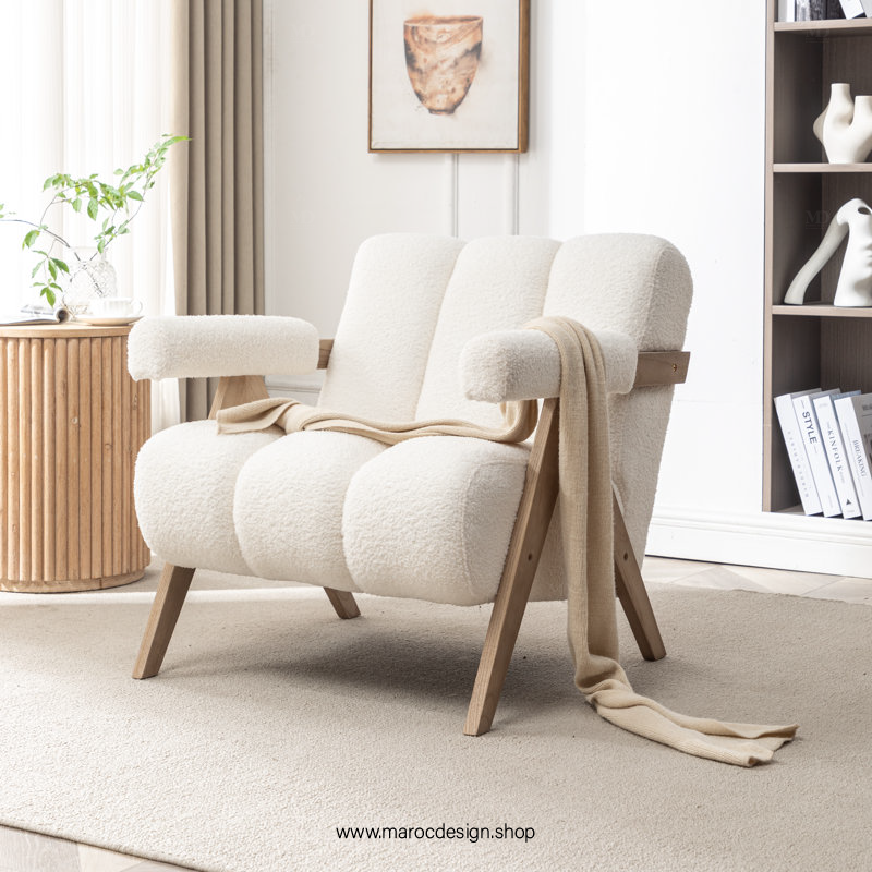 KIEVE, Chaise et Fauteuil Moderne en Blanc