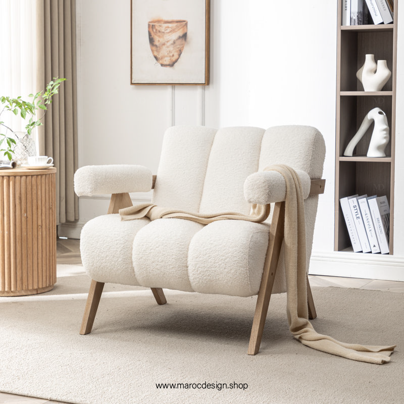 KIEVE, Chaise et Fauteuil Moderne en Blanc