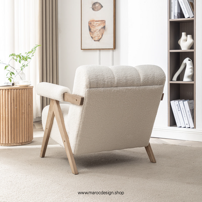 KIEVE, Chaise et Fauteuil Moderne en Blanc