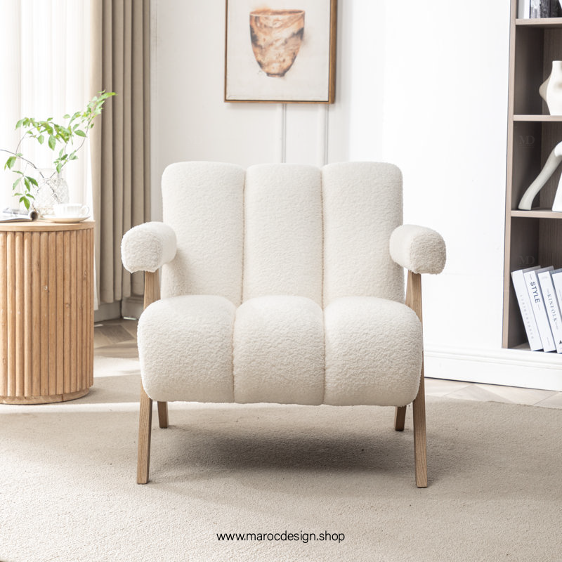 KIEVE, Chaise et Fauteuil Moderne en Blanc