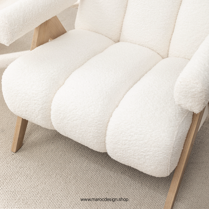 KIEVE, Chaise et Fauteuil Moderne en Blanc