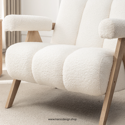 KIEVE, Chaise et Fauteuil Moderne en Blanc