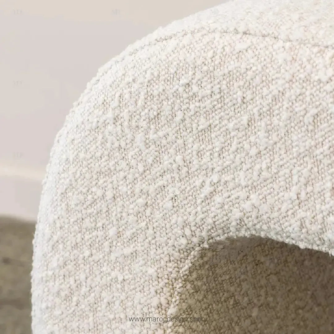 DARLOOD – Tabouret en Tissu Bouclette pour Changer de Chaussures Confort et Élégance par Maroc Design-Banc, Tabouret, Chambre, Réception-Maroc Design-Gris-Maroc Design