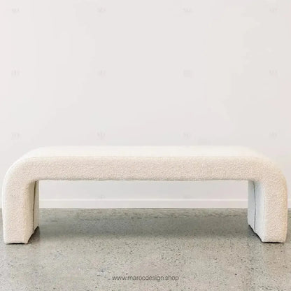 DARLOOD – Tabouret en Tissu Bouclette pour Changer de Chaussures Confort et Élégance par Maroc Design-Banc, Tabouret, Chambre, Réception-Maroc Design-Gris-Maroc Design