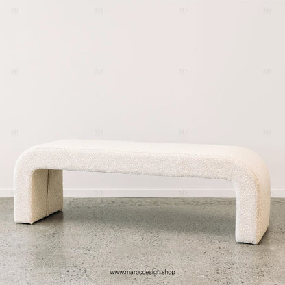 DARLOOD – Tabouret en Tissu Bouclette pour Changer de Chaussures Confort et Élégance par Maroc Design