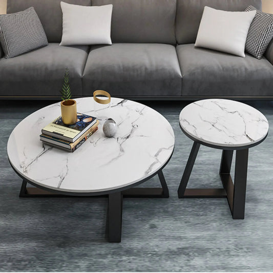 DUO DE TABLES BASSES MARBLY – Élégance et Polyvalence pour Votre Espace-Table Basse Salon Séjour, table de chevet, Tables de coin, table gigogne-Maroc Design-Maroc Design