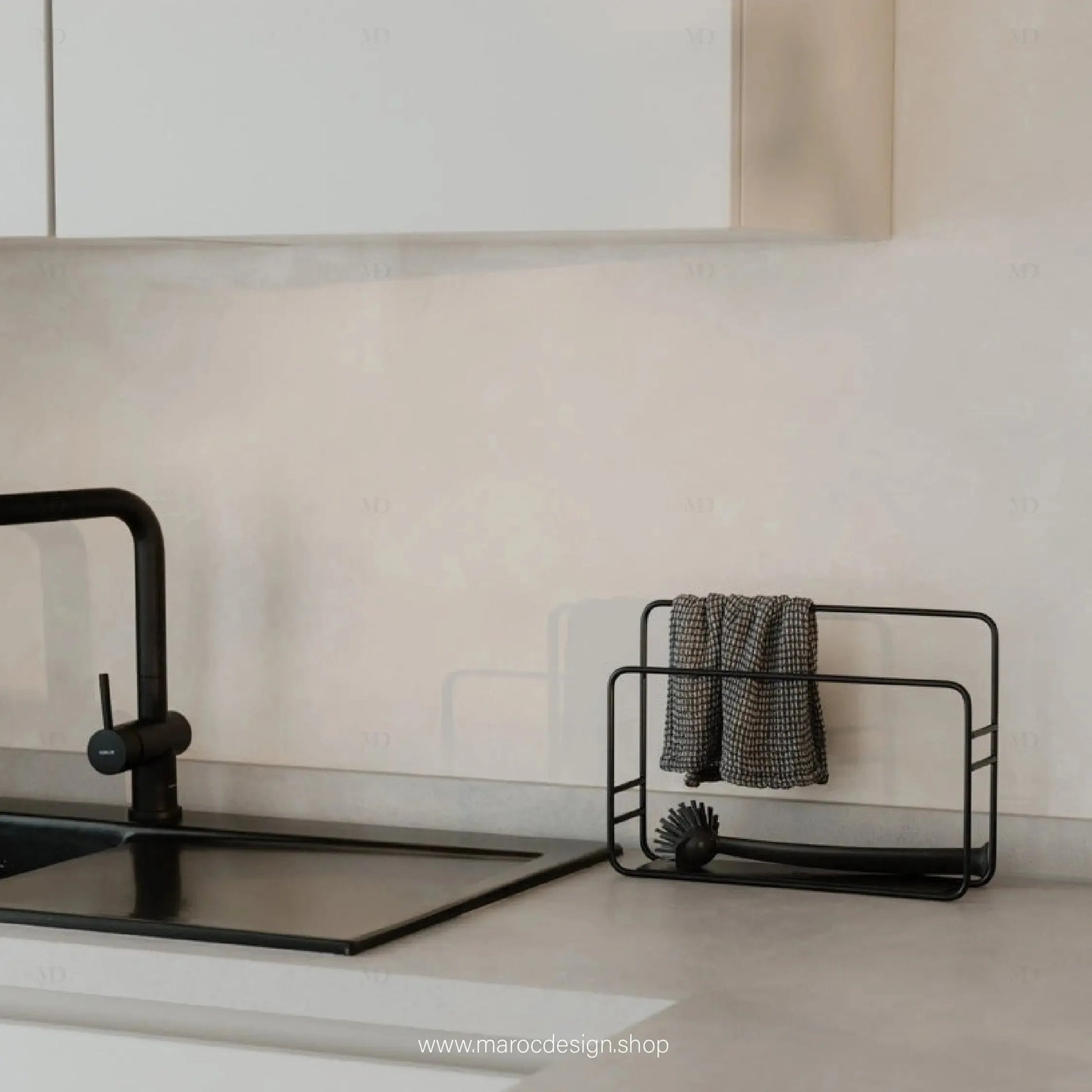 EYSYO Porte-torchons Accesoir Cuisine-Accesoire Cuisine-Maroc Design-Noir-Maroc Design