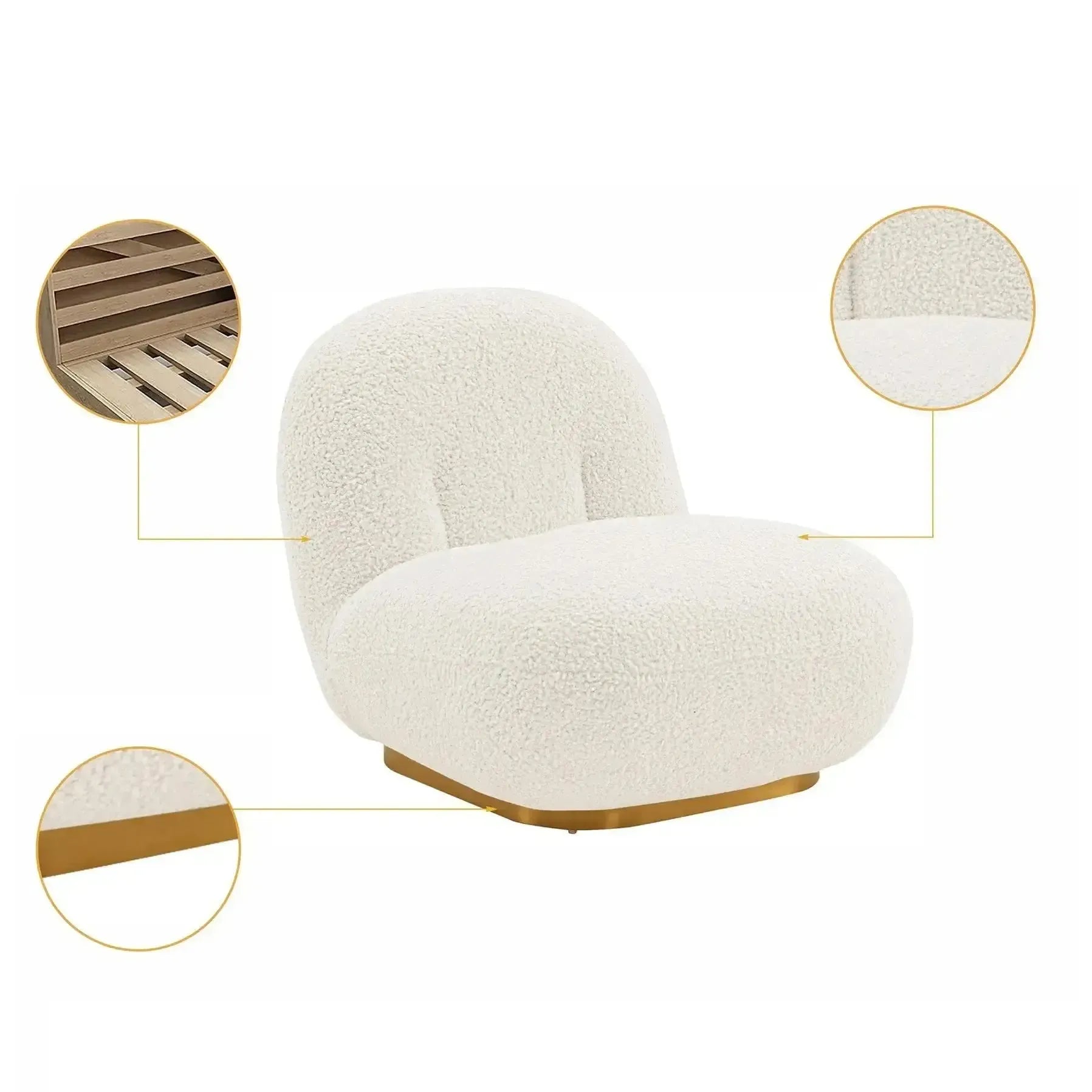 Fauteuil Zenith / pour Salon, Séjour et Chambre à Coucher-canapé, fauteil, Meridienne,-Maroc Design-Blanc-Maroc Design