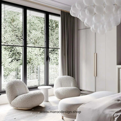 Fauteuil Zenith / pour Salon, Séjour et Chambre à Coucher-canapé, fauteil, Meridienne,-Maroc Design-Blanc-Maroc Design