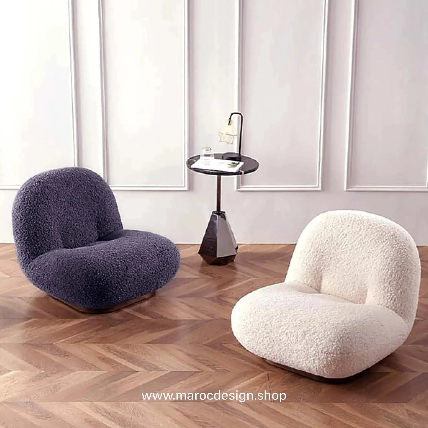 Fauteuil Zenith / pour Salon, Séjour et Chambre à Coucher-canapé, fauteil, Meridienne,-Maroc Design-Blanc-Maroc Design