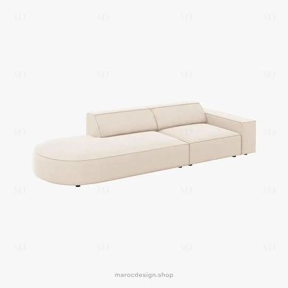 JODIE -3- places_Beige Canapé-modulaire Salon Séjour-canapé, fauteil, Pouf, Meridienne-Maroc Design-Beige-Gauche-Maroc Design