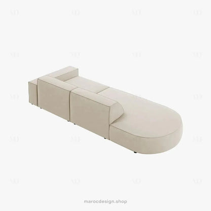JODIE -3- places_Beige Claire Canapé-modulaire Salon Séjour-canapé, fauteil, Pouf, Meridienne-Maroc Design-Beige Claire-Droite-Maroc Design