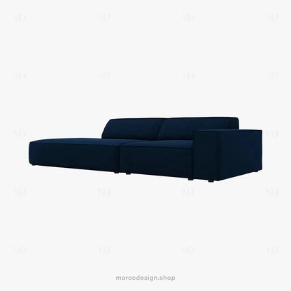 JODIE -3- places_Bleu Royal Canapé-modulaire Salon Séjour-canapé, fauteil, Pouf, Meridienne-Maroc Design-Bleu-Droite-Maroc Design