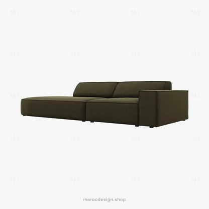 JODIE -3- places_Vert Canapé-modulaire Salon Séjour-canapé, fauteil, Pouf, Meridienne-Maroc Design-Noir-Droite-Maroc Design