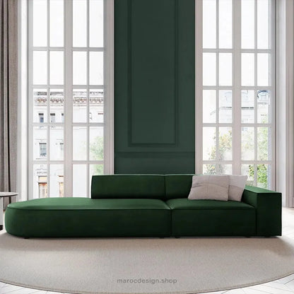 JODIE -3- places_Vert Emeraude Canapé-modulaire Salon Séjour-canapé, fauteil, Pouf, Meridienne-Maroc Design-Vert Emeraude-Droite-Maroc Design