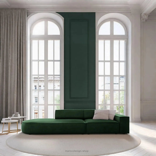 JODIE -3- places_Vert Emeraude Canapé-modulaire Salon Séjour-canapé, fauteil, Pouf, Meridienne-Maroc Design-Vert Emeraude-Droite-Maroc Design