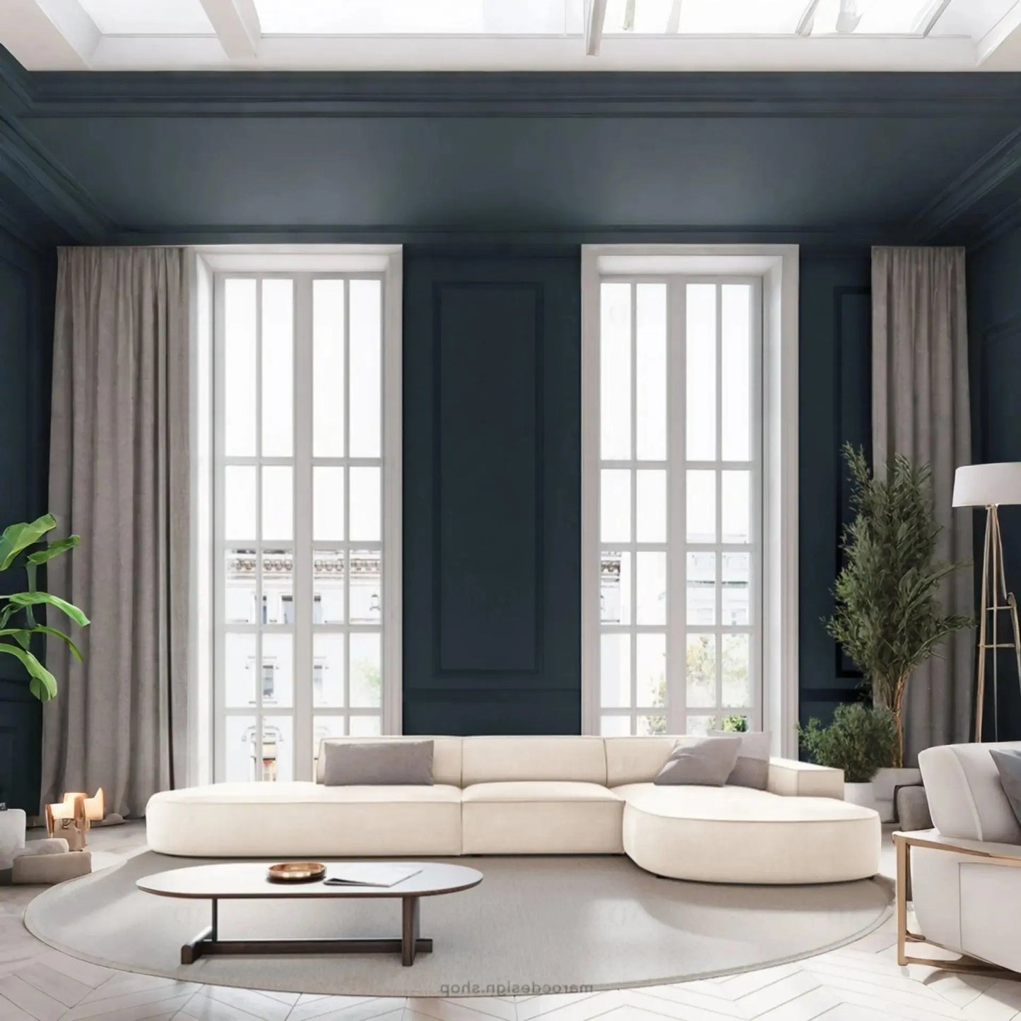 JODIE -4- places _ Beige Clair Canapé-modulaire, Salon Séjour-canapé, fauteil, Pouf, Meridienne-Maroc Design-Beige Claire-Droite-Maroc Design