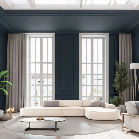 JODIE -4- places _ Beige Clair Canapé-modulaire, Salon Séjour-canapé, fauteil, Pouf, Meridienne-Maroc Design-Beige Claire-Droite-Maroc Design