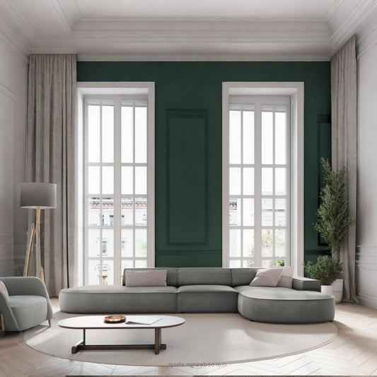 JODIE -4- places _ Gris Clair Canapé-modulaire, Salon Séjour-canapé, fauteil, Pouf, Meridienne-Maroc Design-Gris-Droite-Maroc Design