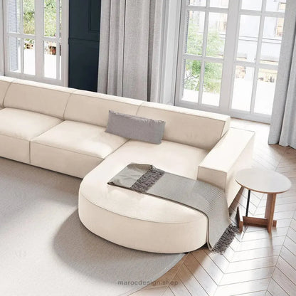 JODIE -6- places (U) _ Beige Canapé - modulaire, Salon Séjour-canapé, fauteil, Pouf, Meridienne-Maroc Design-Beige-Maroc Design