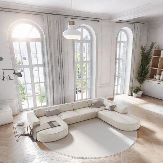 JODIE -7- places _ Beige Foncé Canapé-modulaire, Salon Séjour-canapé, fauteil, Pouf, Meridienne-Maroc Design-Beige-Droite-Maroc Design