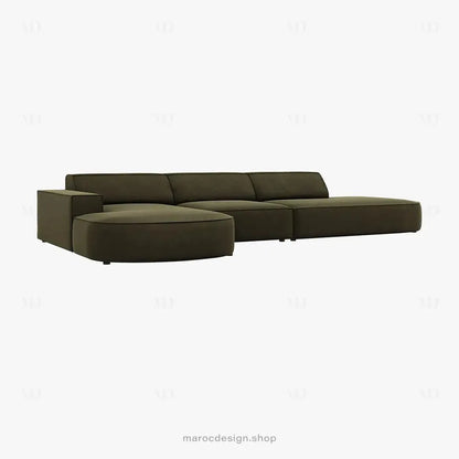 JODIE Canapé 4 places Vert-canapé, fauteil, Pouf, Meridienne-Maroc Design-Vert-Droite-Maroc Design