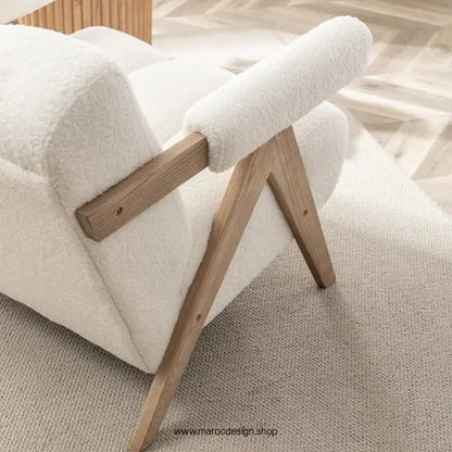 KIEVE, Chaise et Fauteuil Moderne en Blanc-Canapé, Fauteil, Chaise, Pouf, Meridienne, Modilable,-Maroc Design-Velours-Maroc Design
