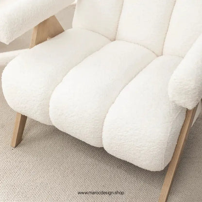 KIEVE, Chaise et Fauteuil Moderne en Blanc-Canapé, Fauteil, Chaise, Pouf, Meridienne, Modilable,-Maroc Design-Velours-Maroc Design