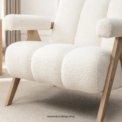 KIEVE, Chaise et Fauteuil Moderne en Blanc-Canapé, Fauteil, Chaise, Pouf, Meridienne, Modilable,-Maroc Design-Velours-Maroc Design