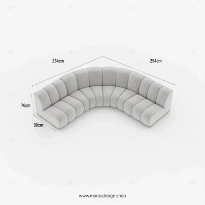 LEONY Simple & Corner Composer, personnalisé et Transformer votre salon-Canapé, Fauteil, Chaise, Pouf, Meridienne, Modilable,-Maroc Design-Blanc-Simple-Maroc Design