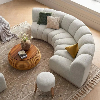 LEONY Un Canapé de 6 Modules qui Transforme votre intérieur By Maroc Design-Canapé, Fauteil, Chaise, Pouf, Meridienne, Modilable,-Maroc Design-Blanc-Velour-Maroc Design
