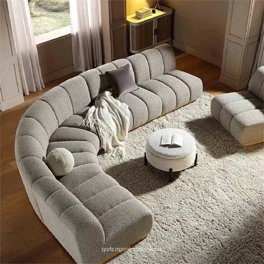 LEONY Un Canapé de 6 Modules qui Transforme votre intérieur By Maroc Design-Canapé, Fauteil, Chaise, Pouf, Meridienne, Modilable,-Maroc Design-Blanc-Velour-Maroc Design