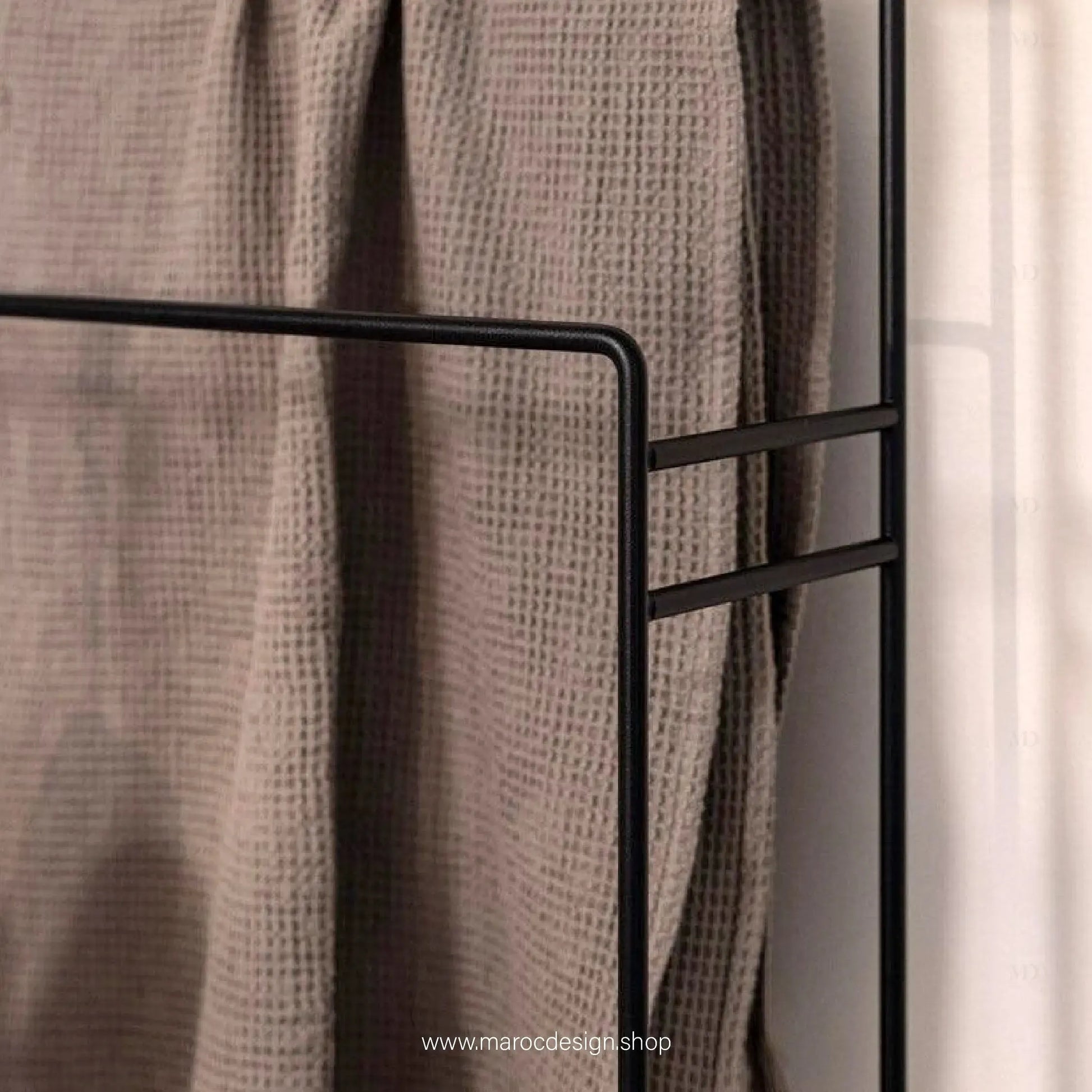 LISMA Porte-serviettes Accesoir Salle de Bain-Accesoire Salle de Bain-Maroc Design-Noir-Maroc Design
