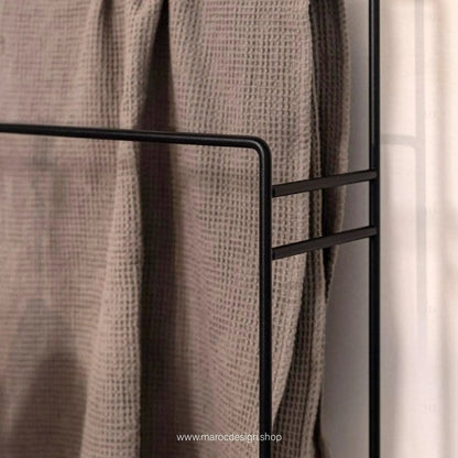 LISMA Porte-serviettes Accesoir Salle de Bain-Accesoire Salle de Bain-Maroc Design-Noir-Maroc Design