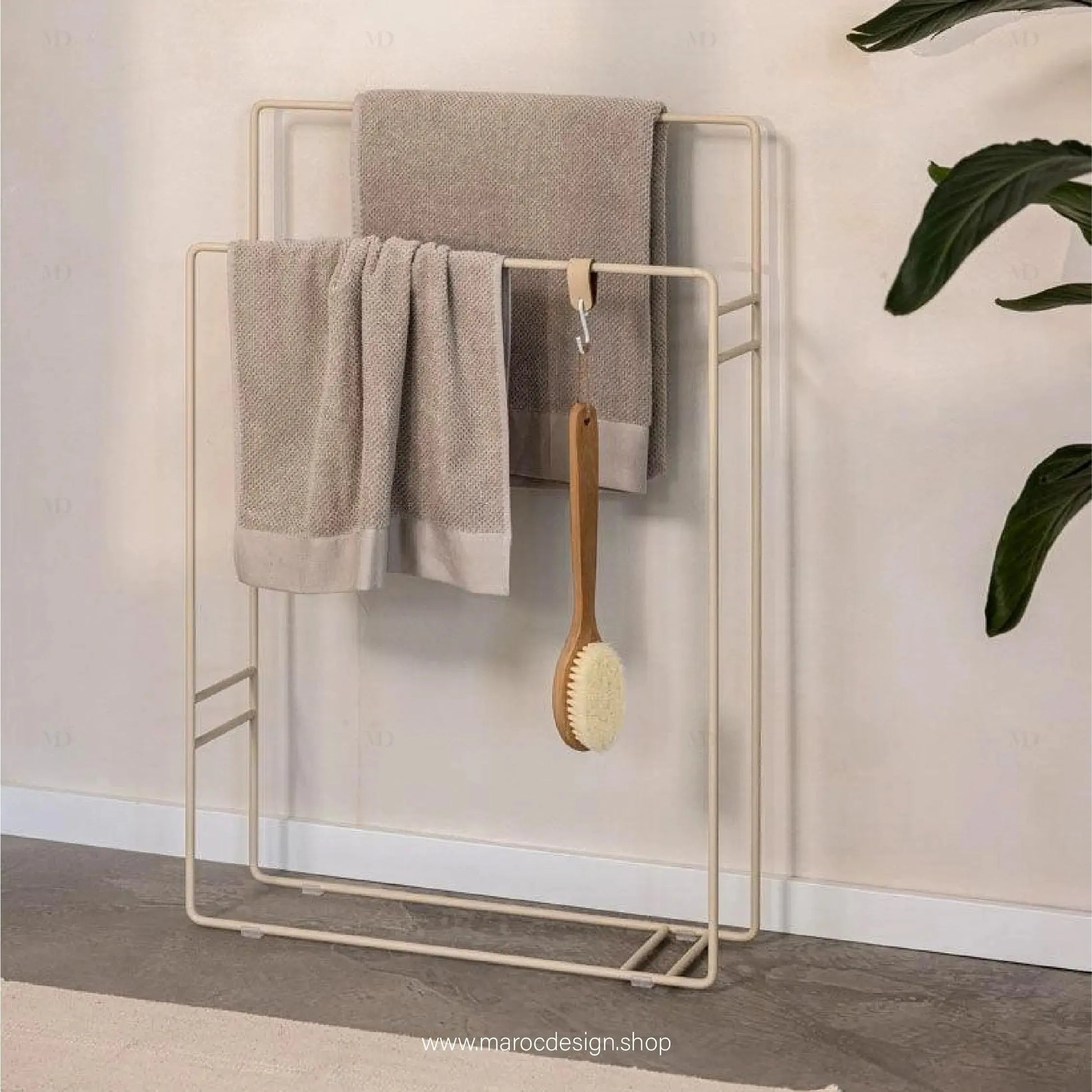 LISMA Porte-serviettes Accesoir Salle de Bain-Accesoire Salle de Bain-Maroc Design-Noir-Maroc Design