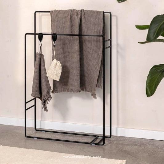 LISMA Porte-serviettes Accesoir Salle de Bain-Accesoire Salle de Bain-Maroc Design-Noir-Maroc Design
