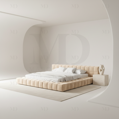 Lit Rembourré BRABUS avec Coffre de Rangement | Design Maroc