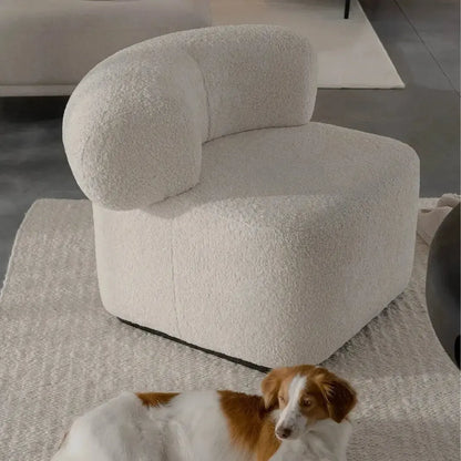 LUNA Chaise Longue – Élégance et Confort dans un Design Unique-Canapé, Fauteil, Chaise, Pouf, Meridienne, Modilable,-Maroc Design-Velours-Blanc-Maroc Design