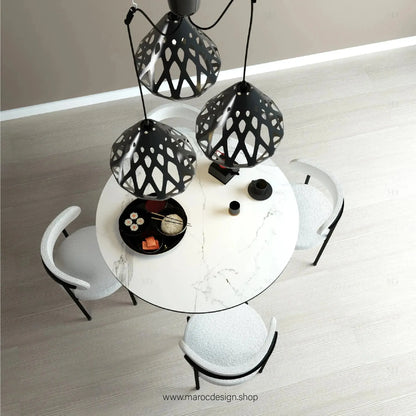 MARBELLA / Table à Manger / Élégance Intemporelle / Collection Pilar-Table à Manger-Maroc Design-80cm-Maroc Design