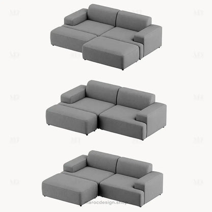 MELVANA 2 Places Large – Gris Foncé | Maroc Design-canapé, fauteil, Pouf, Meridienne-Maroc Design-Maroc Design