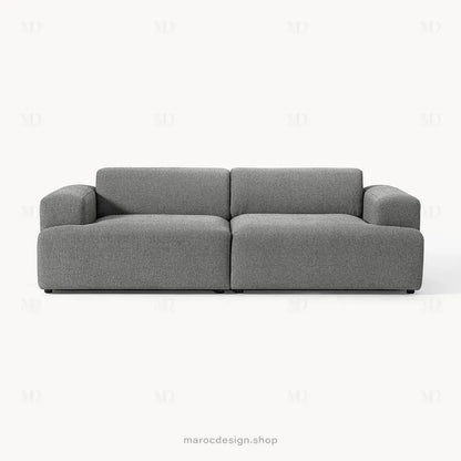 MELVANA 2 Places Large – Gris Foncé | Maroc Design-canapé, fauteil, Pouf, Meridienne-Maroc Design-Maroc Design