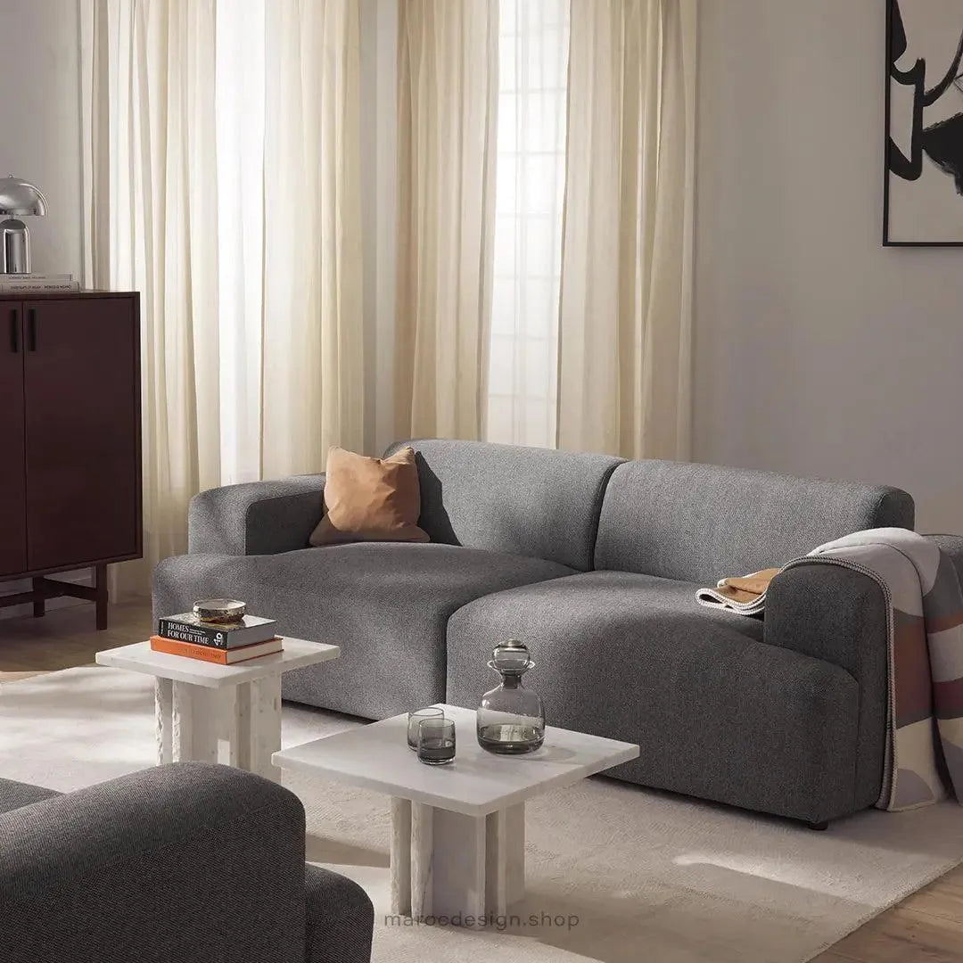 MELVANA 2 Places Large – Gris Foncé | Maroc Design-canapé, fauteil, Pouf, Meridienne-Maroc Design-Maroc Design