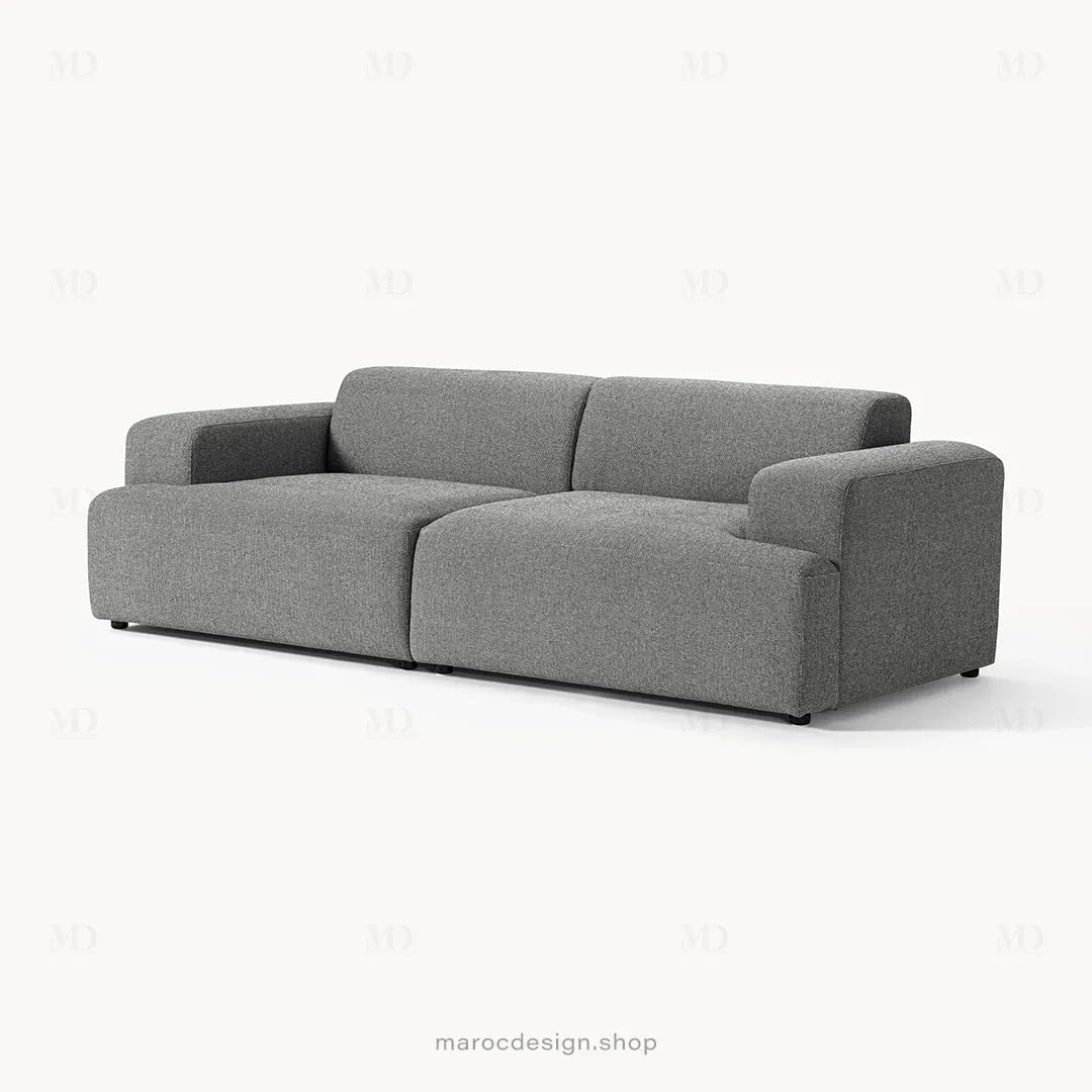 MELVANA 2 Places Large – Gris Foncé | Maroc Design-canapé, fauteil, Pouf, Meridienne-Maroc Design-Maroc Design