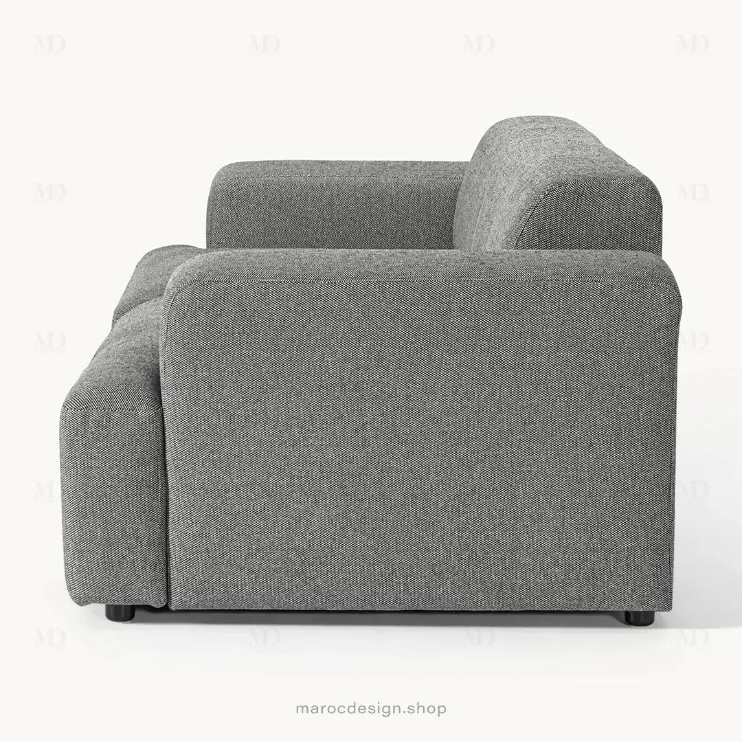 MELVANA 2 Places Large – Gris Foncé | Maroc Design-canapé, fauteil, Pouf, Meridienne-Maroc Design-Maroc Design