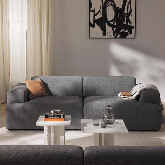 MELVANA 2 Places Large – Gris Foncé | Maroc Design-canapé, fauteil, Pouf, Meridienne-Maroc Design-Maroc Design