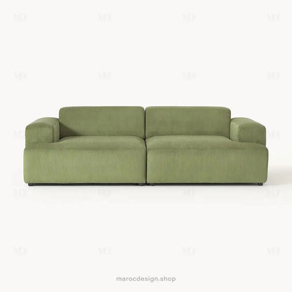 MELVANA 2 Places Large / Vert Olive modulable et confortable | Maroc Design-canapé, fauteil, Pouf, Meridienne-Maroc Design-Maroc Design