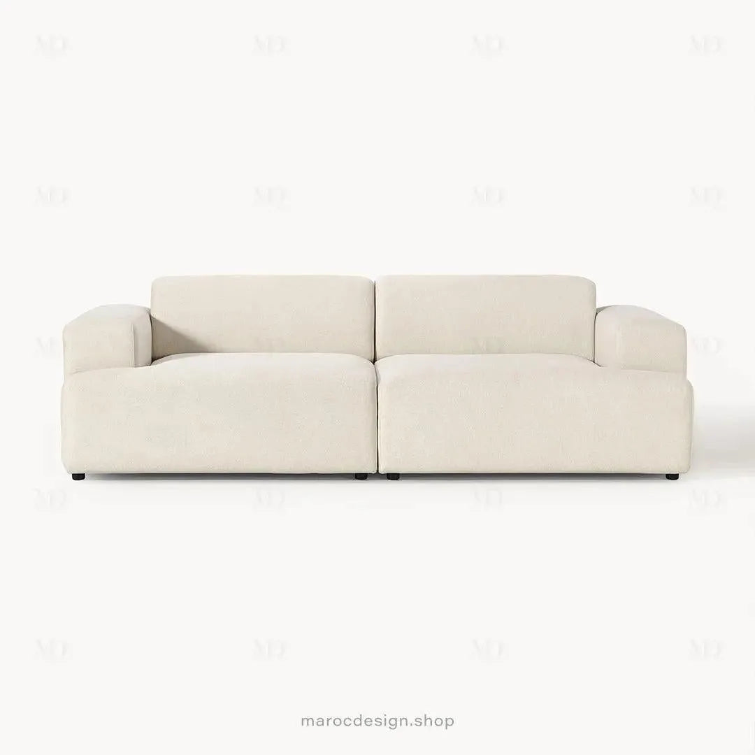 MELVANA 2 places Large / Blanc Cassé | Maroc Design-canapé, fauteil, Pouf, Meridienne-Maroc Design-Maroc Design