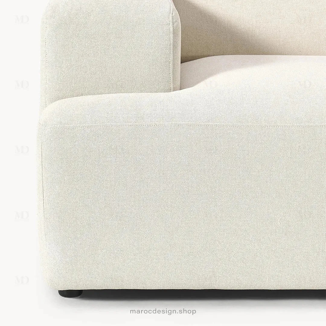 MELVANA 2 places Large / Blanc Cassé | Maroc Design-canapé, fauteil, Pouf, Meridienne-Maroc Design-Maroc Design
