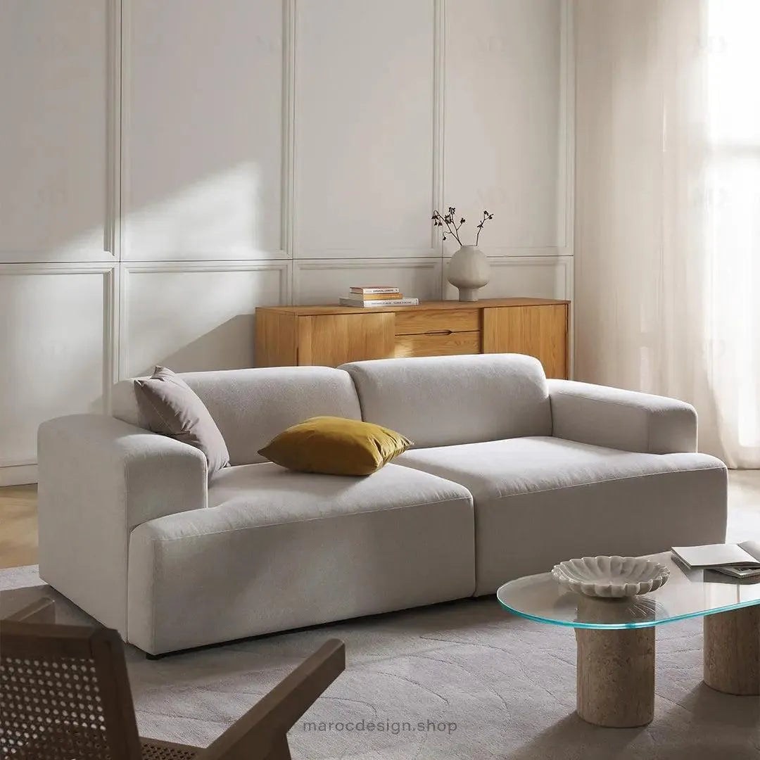 MELVANA 2 places Large / Blanc Cassé | Maroc Design-canapé, fauteil, Pouf, Meridienne-Maroc Design-Maroc Design