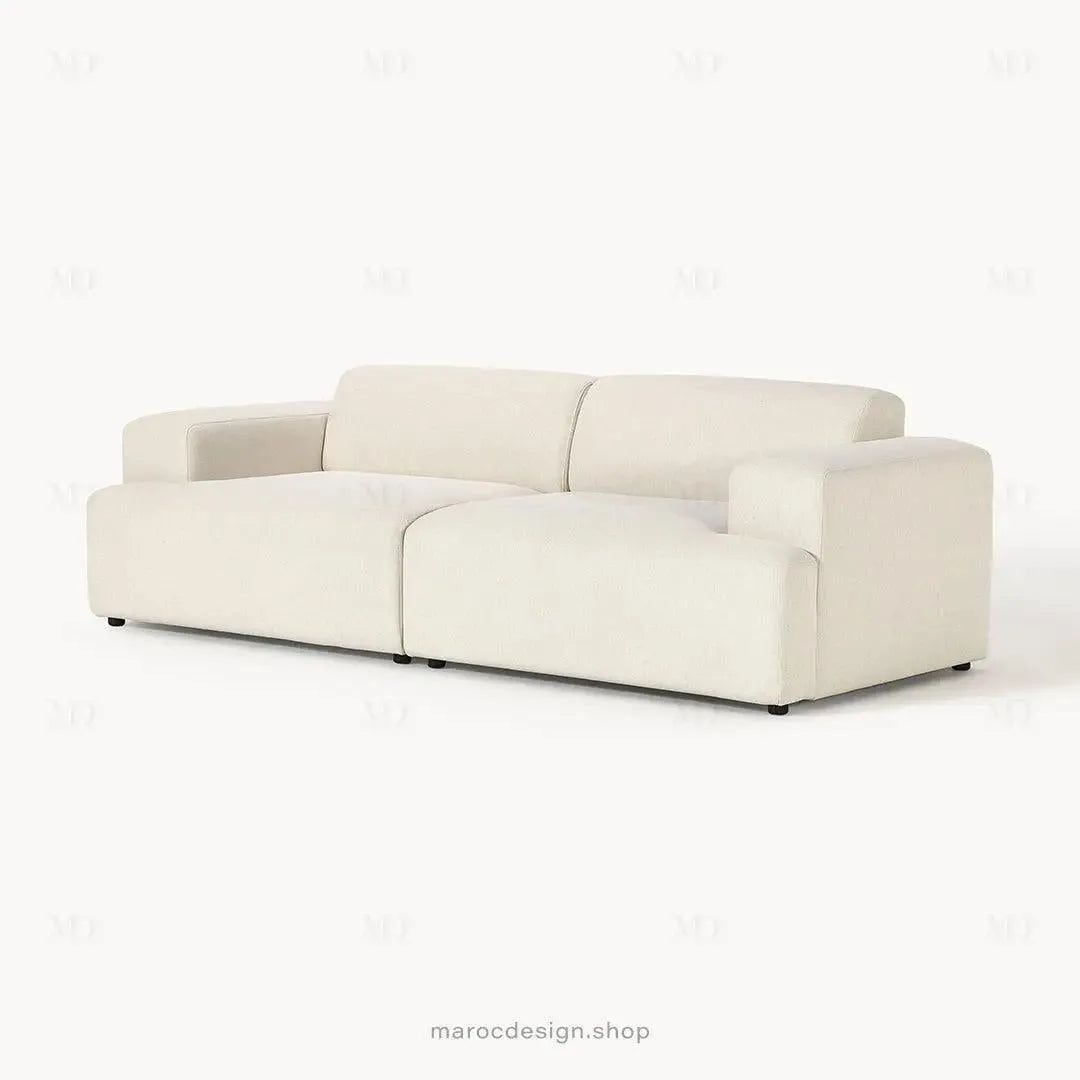 MELVANA 2 places Large / Blanc Cassé | Maroc Design-canapé, fauteil, Pouf, Meridienne-Maroc Design-Maroc Design